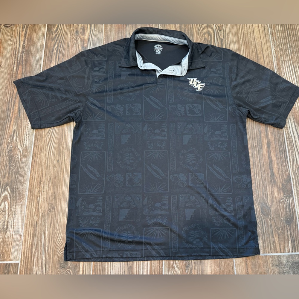 Rivalry Threads Men’s UCF Knights Black Polo Golf Shirt Size L Large